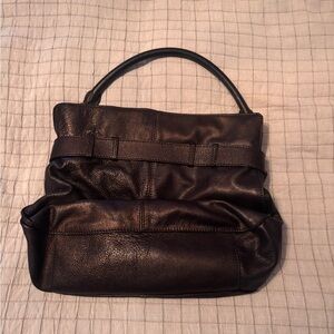 Burberry Rich Brown Leather Shoulder Bag with Original Box